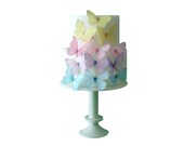 PASTEL SPRING Cake - Edible Paper Butterflies set of 12 - Cake Toppers, Cupcake Decorations, Party Supplies, Edible Paper