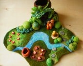 Waldorf Playmat - Medium Custom Wool Playmat wool Playscape -Natural Toy