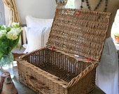 Vintage French Wicker Hamper
