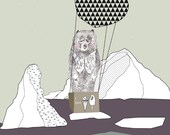 8x11 Fine Art Print - Illustration "Polar Night bear"