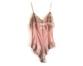 Vintage Taupe Sheer Teddy Romper Size XS