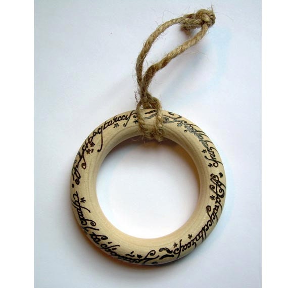 Elvish Lord of the Rings Ornament - Wooden - Christmas