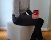 pouf  floor pouf grey floor ottoman  modern floor ottoman/ seating/unique side table one of a kind piece