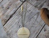 Circle Triangle Pendant Necklace