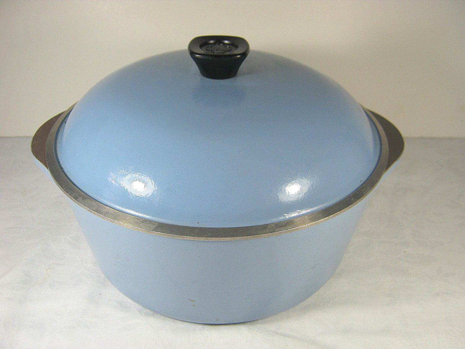 Vintage CLUB Dutch Oven COTTAGE BLUE Aluminum Cookware Roaster