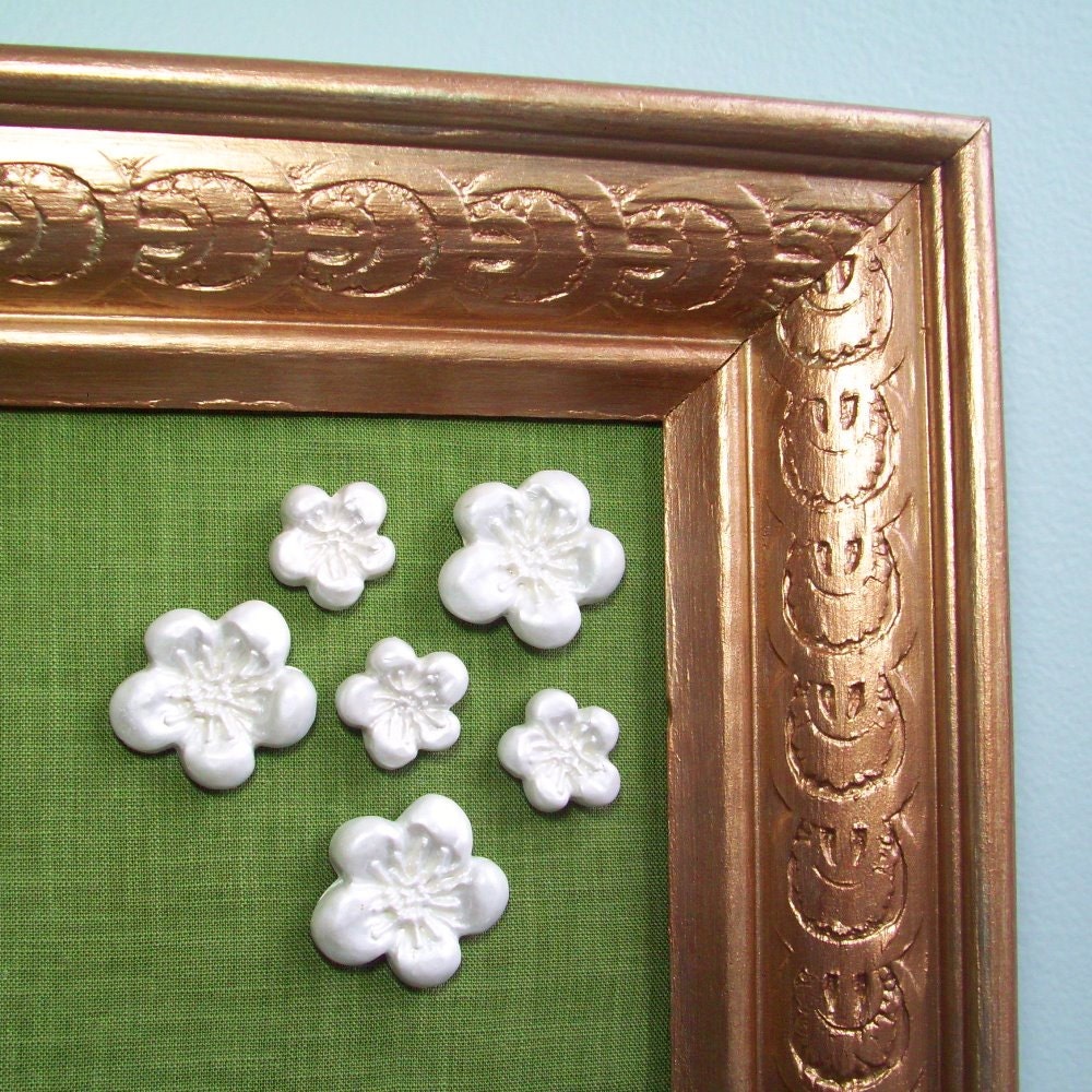 White Push Pins Cherry blossom tacks decorative thumbtack desk accessories cork board pushpins office supplies organizer