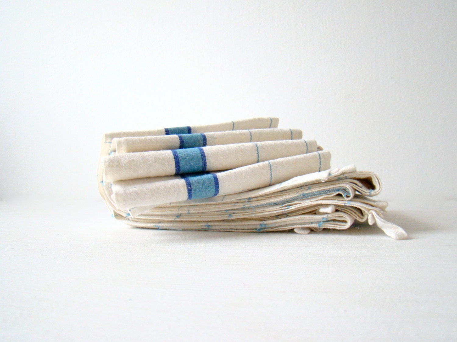 antique french mÃ©tis kitchen towel, blue stripes, vintage french kitchen linens, blue and white, vintage tea towels - culturalpollination