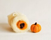 Felting Kit Extra - Wool to Make Additional Pumpkin in Saffron Orange - DIY Do It Yourself Nature Home Decor Natural Felt Gift Decoration