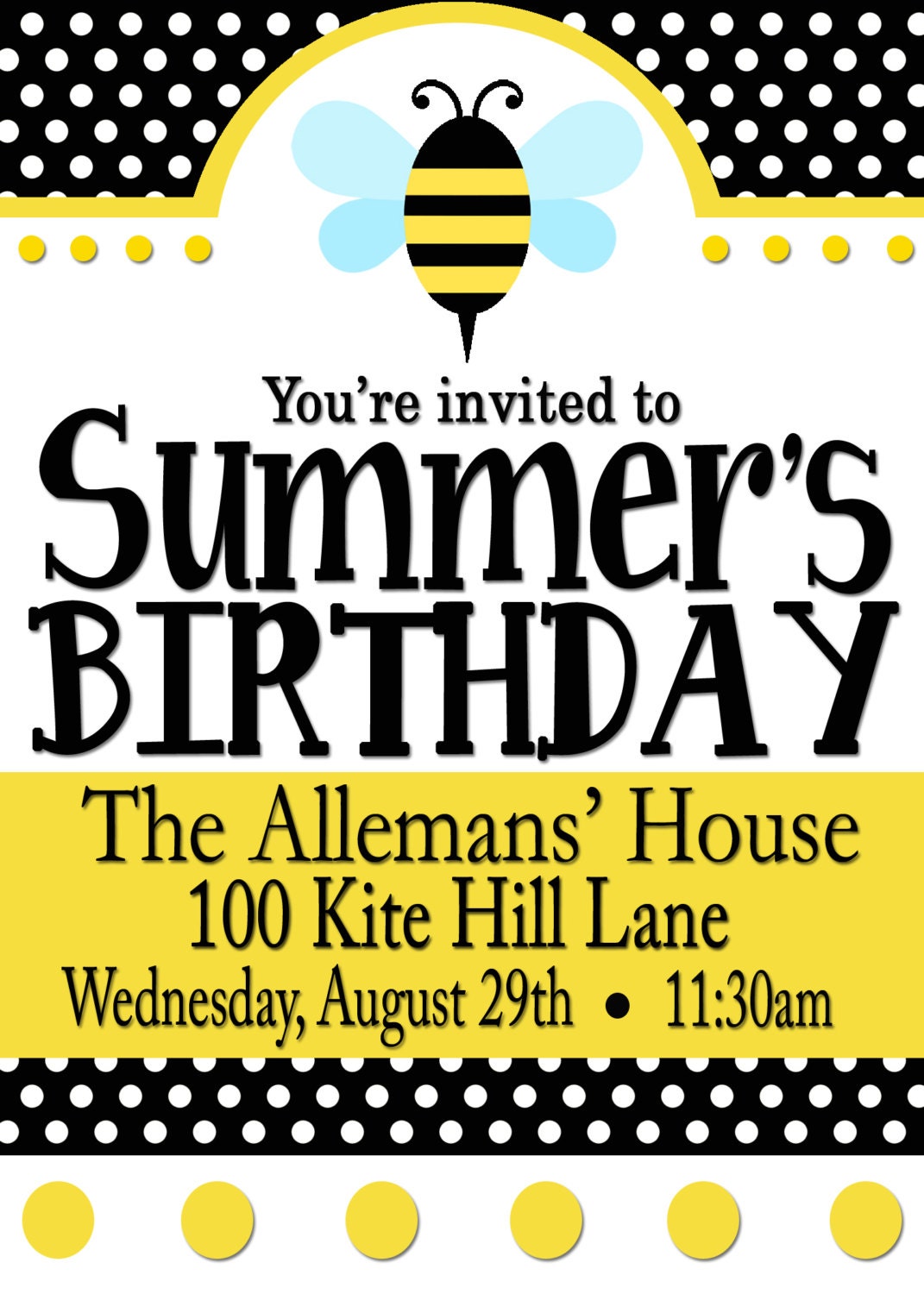 The Little Honey Bumble Bee Happy Birthday Party Collection