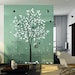 tree wall decal nursery wall sticker office wall decal bedroom wall decor home decor wall hanging - Tree with birds and Cage