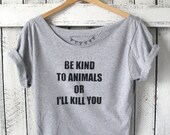 FREE SHIPPING- Hipster Animal Shirt, Hipster Style, Off Shoulder Shirt, (women, teen girls) PITA shirt