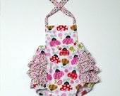 Baby Girl Ruffle Sunsuit, Romper, Infant, Toddler, Ladybug - Size 0 to 3 mo., 3 to 6 mo., 6 to 12 mo., 12 to 18 mo., 18 to 24 mo., 2T