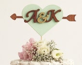 Monogram Wedding Cake Topper by Better Off Wed