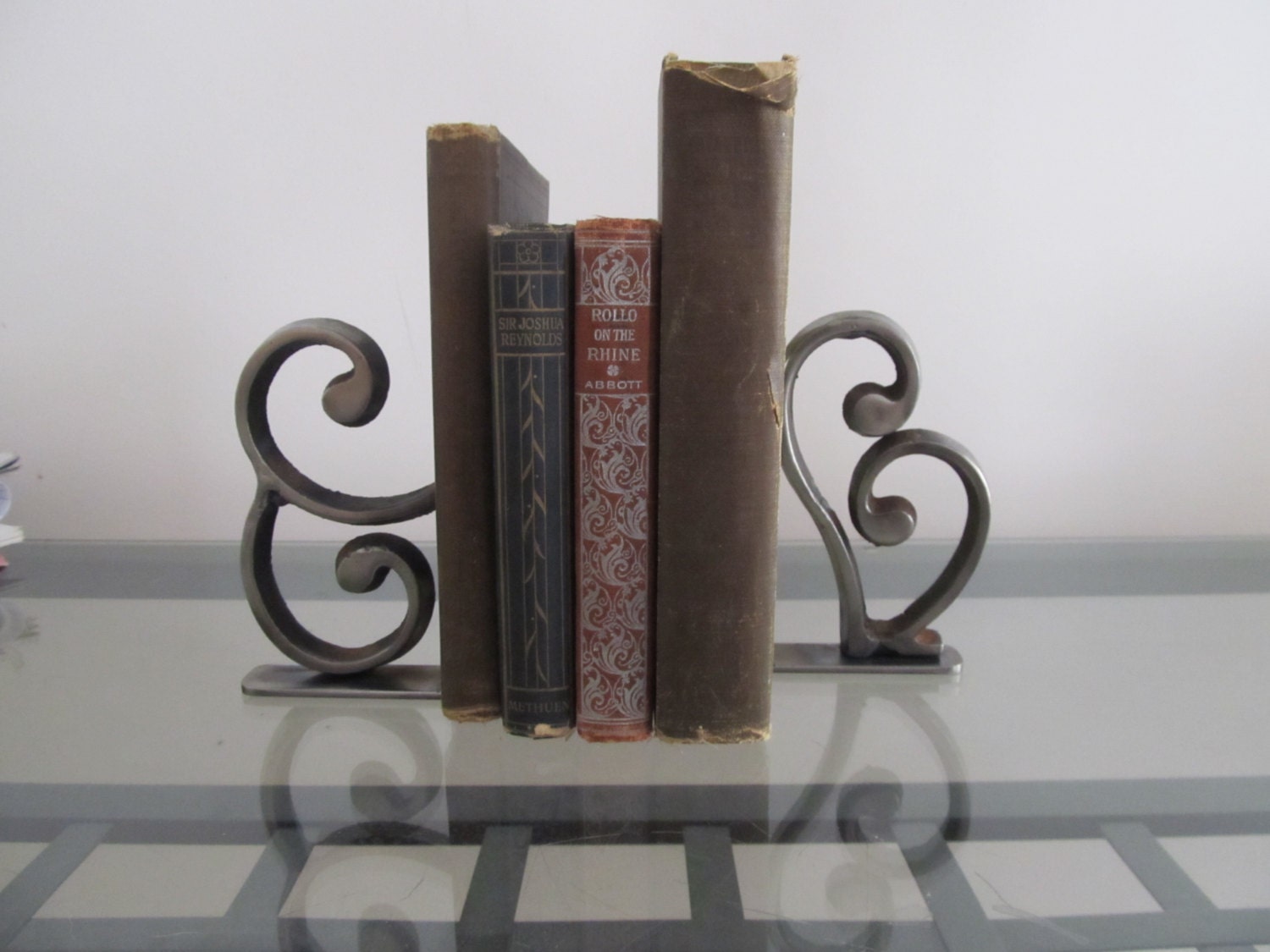 Central Park Wrought Iron Scroll Bookends