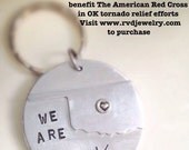Oklahoma Tornado We Are Oklahoma keychain 100% of sales to benefit The American Red Cross in OK tornado disaster relief