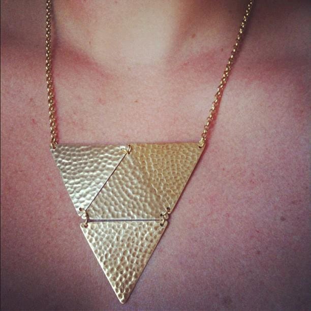 Trident Necklace : Raw Brass