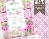 Lilly Pulitzer Inspired Invitation - Printable invite for Wedding or Baby Shower / Birthday Parties