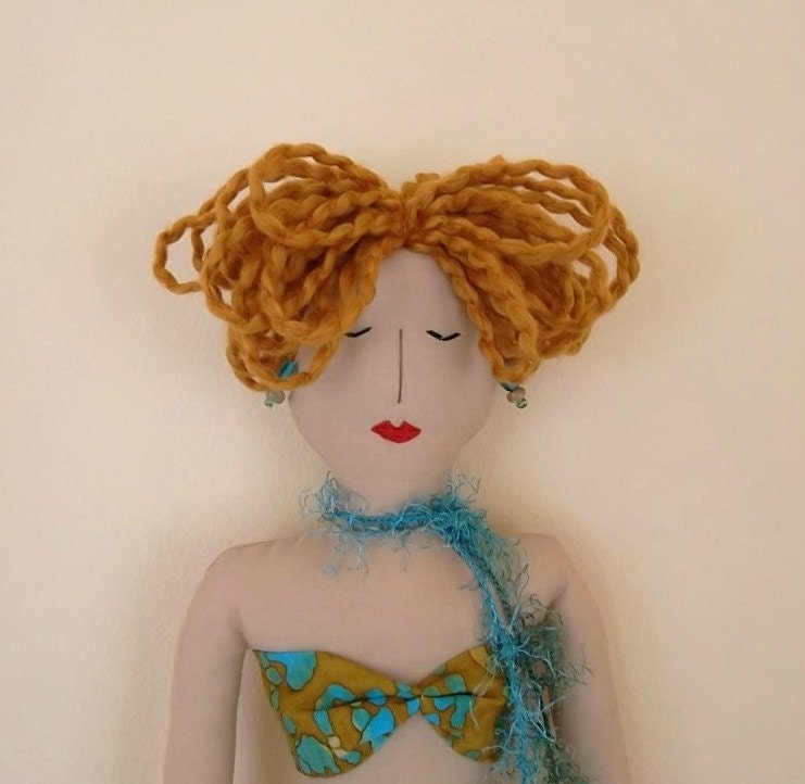 Large Mermaid Doll - Sea Siren - Mermaid Decor - Boudoir Doll