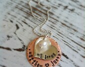 Personalized My Loves Stamped Necklace