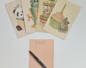 Childhood postcards set