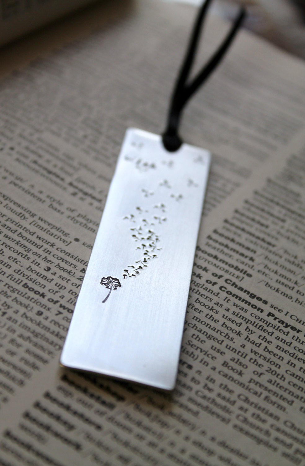 Metal Stamped Personalised Bookmark - Dandelion Wish
