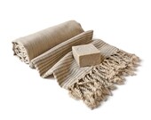 SALE 40% Linen Peshtemal Towel, Grey Turkish Towel, Fouta