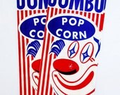 50 JUMBO Clown Popcorn Bags - Fun Retro Circus Popcorn Bags - Favor Bags - Wedding Il_170x135