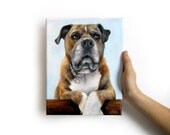 8x10 Custom pet portrait, original oil painting dog cat animal pet lover painting unique handmade gift idea