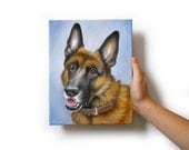 8x10 Custom pet portrait, original oil painting dog cat animal pet lover painting unique handmade gift idea