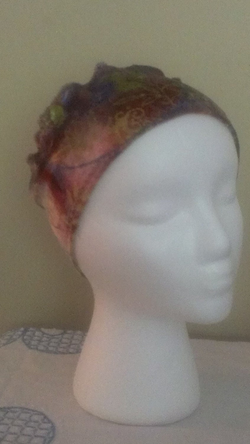 Stretch Velour Scarf-Gripper Headband