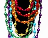CLASSIC, Statement Necklace, Rainbow, Red, Orange, Green, Yellow, Blue, Pink, Purple, Crystal, Pearls, Stones, Jewelry by Jessica Theresa