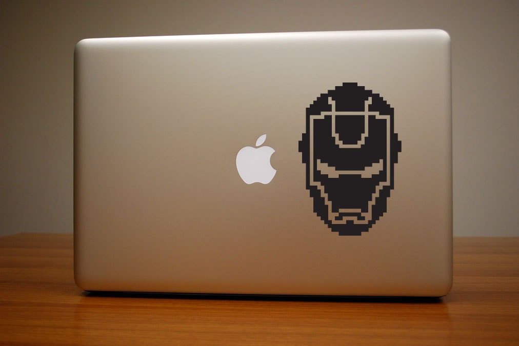 Iron Man 8-Bit Macbook Decal & iPad Decal