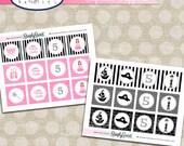Princess and Pirate Birthday Party printable cupcake toppers Il_170x135