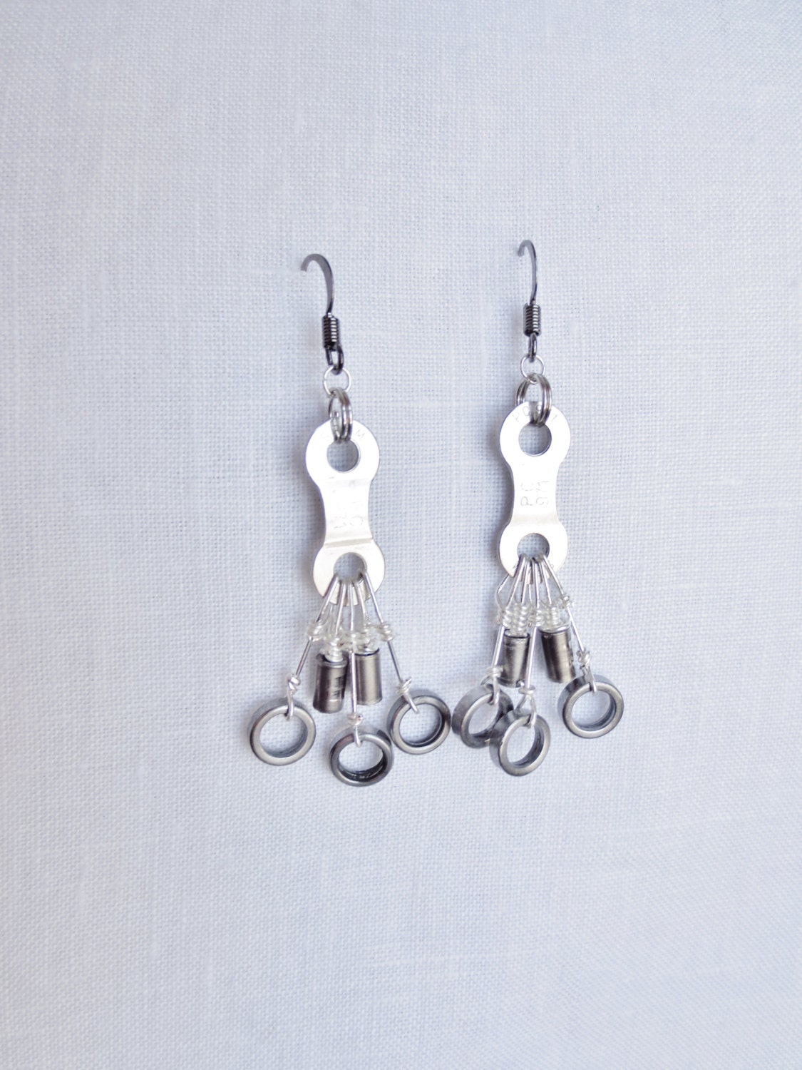 Bicycle Chain Earrings, Bicycle Jewelry, Bikes,  Bicycle Accessories, Earrings