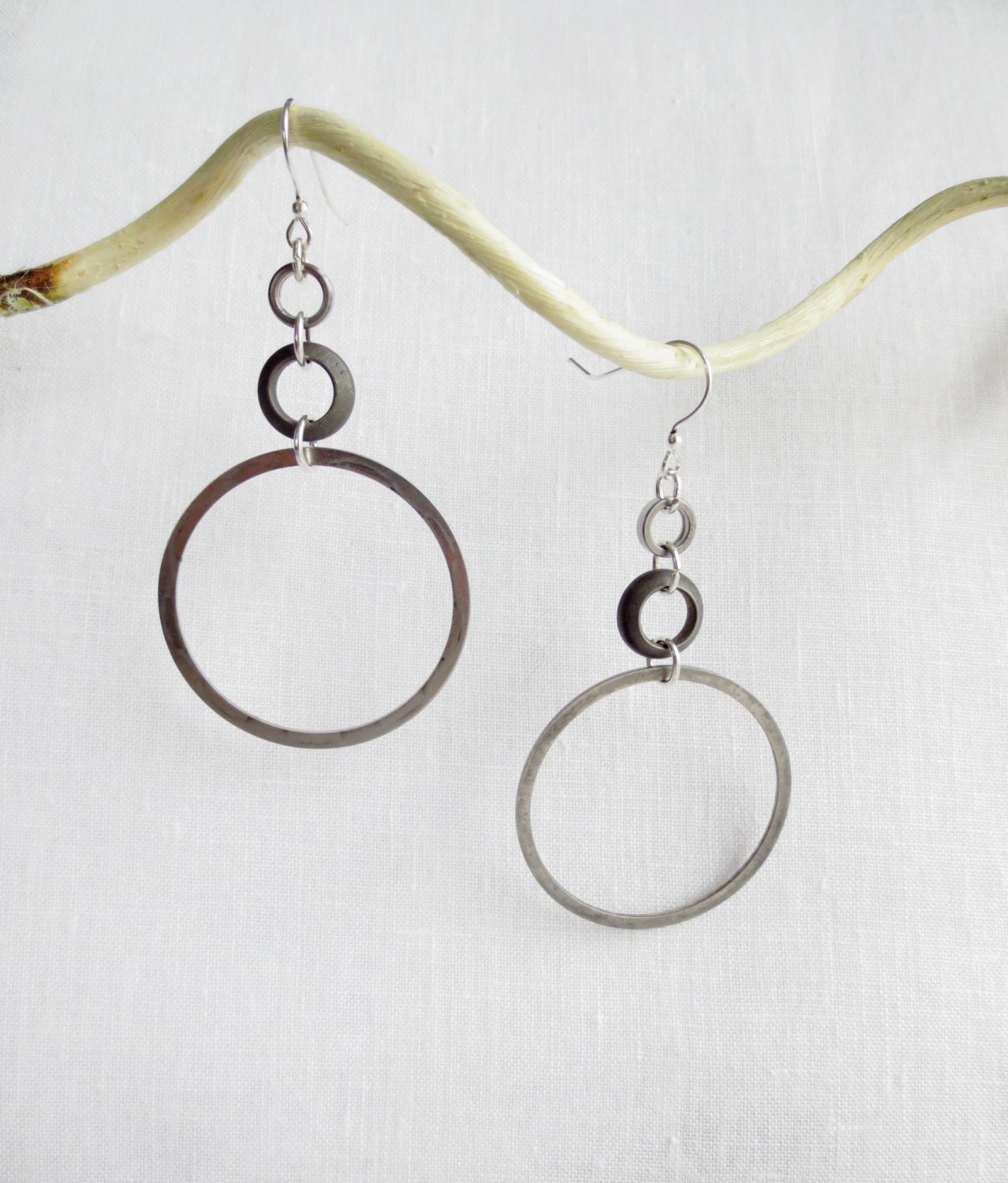 Bicycle Jewelry, Bikes, Recycled Bicycle Jewelry, Bicycle Accessories, Hoop Earrings