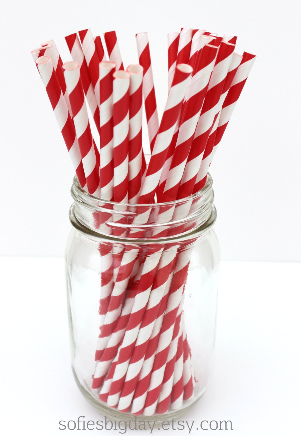 RED STRIPE Straws- Party Straws- Christmas Straws-cake pop sticks- Valentines Day straws-Printable Flags-25 count Il_170x135