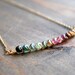 Tourmaline Necklace - Tourmaline Jewelry - Watermelon Tourmaline Necklace - Rainbow Necklace