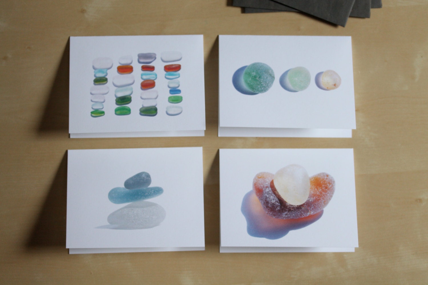 Sea Glass Notecards - Set of 4
