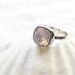 Swarovski Cushion Cut Rose Water Opal Solitaire Silver Ring. Adjustable Ring. Spring Fashion. Jewelry under 25. Simple Modern Jewelry