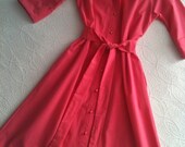 Vintage 1960s Hot Pink Lightweight Trench Coat by Anjac Marc Needleman Size Medium