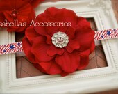 The Betsy - Patriotic Baby Headband Girl Toddler Photography Prop Handmade