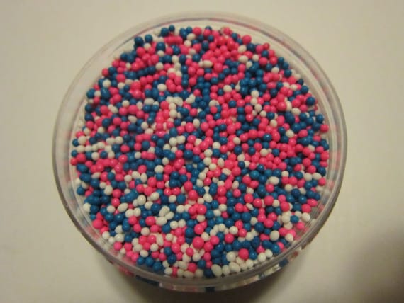 2oz Pink Blue White Baby Nonpareils Cake Pop Cookie Cupcake Decorations Il_570xn