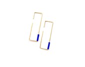 beaded rectangle geometric hoops