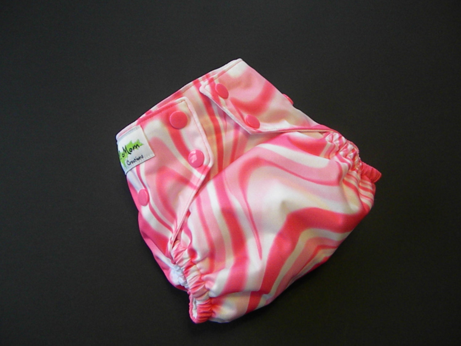 Pink Swirl One-Size AI2 Diaper with Bamboo Insert