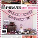 Pink Pirate Baby Shower Package Personalized MINI Collection Set - PRINTABLE DIY - BS831CA2y