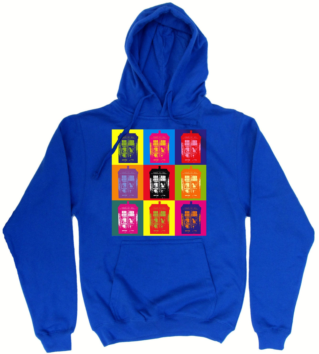 Doctor Who TARDIS in a Warhol Style Hoodie