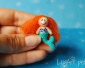 Little Mermaid doll. Needle felted miniature