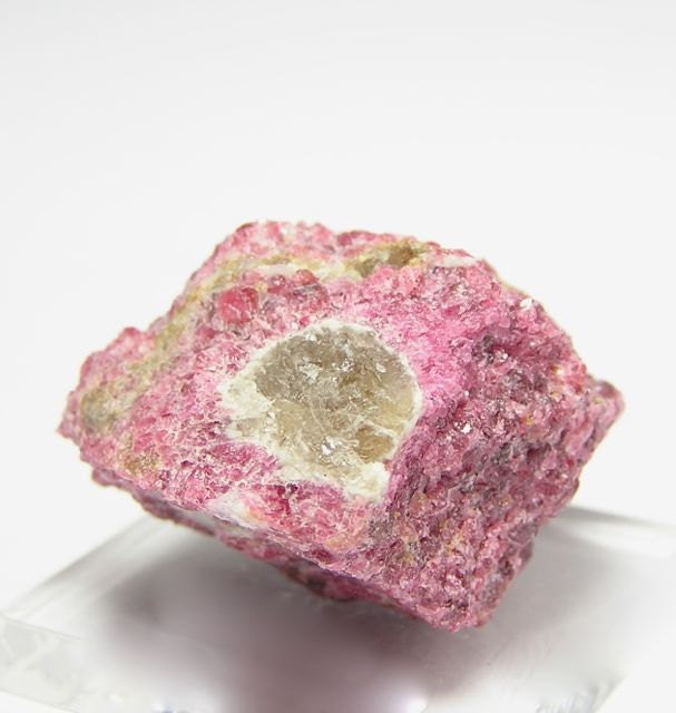 Ultra Rare Vlasovite Gittensite in Eudialyte Mineral Specimen Kipawa Quebec