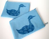 Priscilla The Duck PURSE - Blue Zip POUCH