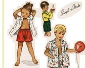Simplicity 2891 UNCUT Vintage 40s Sweet Toddlers Shorts and Beach Coat Jacket Sewing Pattern Size 2
